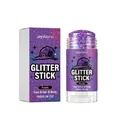 Zephoco purple holographic glitter stick for face hair and body 16g Halloween makeup - 16.00g / Purple