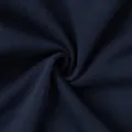 Detailed macro shot of premium navy blue cotton blend sweatshirt fabric texture - S / Top And Bottom / Navy Blue