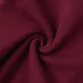 Macro detail showing the soft texture of burgundy knitted fabric for zipper sweater sets - S / Top And Bottom / Burgundy