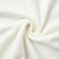 Macro view of soft white knitted fabric texture for women's autumn sweater set - S / Top And Bottom / Off White
