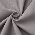 Macro detail view showing the breathable grey cotton fabric texture for leisure wear. - S / Top And Bottom / Gray