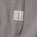 Detailed macro view showing the 100% cotton material tag and fabric texture of the set - S / Top And Bottom / Gray