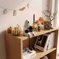 Figurine de fantôme d'Halloween avec chat noir sur étagère pour décor effrayant - Chat Fantôme