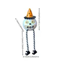 Halloween resin hanging leg figurine with BOO text and precise dimension markings - White Ghost Hanging Leg