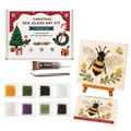 DIY Sea Glass Art Kit with 8 colors of mosaic beads and tools for 3D bee craft - Complete DIY Kit / Bee Style