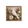 3D DIY Christmas fabric poke art kit with bird and floral design for home decor - Pigeon
