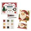 DIY Christmas sea glass art kit for 3D handmade Santa mosaic festive decoration - Complete DIY Kit / Santa Claus Style