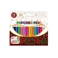 12er-Pack Weihnachtliche Popcorn-Stifte Set für kreative Bastelarbeiten und DIY-Projekte - Weihnachtsthema / 12 Stück