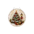 Detailed circular Christmas tree and street lamp hanging ornament for festive home decor - Christmas Tree / 1 Piece