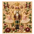 Exquisite Nutcracker and ballet dancer pearl bead painting for festive Christmas wall decor - Nutcracker Ballet Girl Christmas
