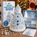 Kit fai-da-te pupazzo di neve albero di Natale con perline blu ghiaccio e bianco. - Albero di Natale 5 (Mondo del Pupazzo di Neve)