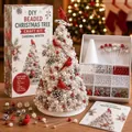 Kit fai-da-te per albero di Natale in perline con uccellini cardinali rossi e guida - Albero di Natale 1 (Cardinale Inverno)