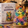 DIY lighted sea glass monster character kit with shells and LED lights for Halloween - Monster Style (G Style)