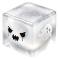 Détail d'un cube d'Halloween transparent et souple avec un petit fantôme à l'intérieur - Argent 2