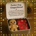 Weihnachten Pocket Hug Lebkuchenmann Plüschtier in kleiner Blechdose - Lebkuchenmann Stil (D)
