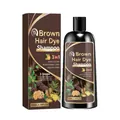Kruiden 3-in-1 bruine haarverfshampoo set in 100ml fles voor gezond en glanzend haar - Bruin