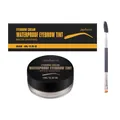 Coffret crème à sourcils noire imperméable Zephoco avec pinceau de maquillage double - 10g + 1 Pinceau Double / Noir