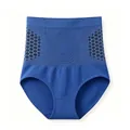 Culotte gainante haute bleue avec motif de compression sans couture pour ventre plat - S / Bas / Bleu