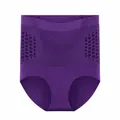 Paarse corrigerende slip met hoge taille, naadloze ademende elastische stretchstof - Paars