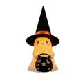 Gros plan d'une figurine de fantôme en résine avec chapeau de sorcier - Fantôme au Chaudron