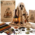 Dettagli dei componenti del kit fai-da-te in feltro per il Piccolo Fantasma di Halloween - modello A