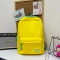 Zaino scolastico giallo vivace minimalista a grande capacità per studenti - Giallo