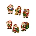 Set di sei magneti da frigorifero 3D Babbo Natale fai-da-te con pittura a diamante - Set da 6 Forme di Babbo Natale / Set da 6
