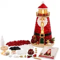 Kit fai-da-te faro in vetro marino di Babbo Natale per decorazioni natalizie festive - Stile Babbo Natale