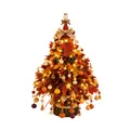 Autumn DIY beaded Christmas tree kit with maple leaves, pumpkins and warm LED lights - Fallen Leaves
