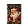 Creatief DIY parelkunst diamant schilderij spiraalnotitieboek met Kerstman ontwerp - 1 Stuk / Groene Kerstman Stijl