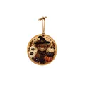 DIY Halloween diamond painting ornament featuring a cute highland cow ghost and pumpkins - Style 5 (Highland Cow and Ghost) / 1 Piece