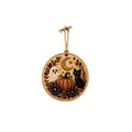 DIY Halloween diamond painting pendant featuring ghost, pumpkin, and black cat design motifs - Style 6 (Black Cat and Moon) / 1 Piece
