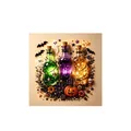 DIY Halloween diamond painting kit featuring luminous potion bottles and spooky decor - Magic Potion Bottle / 1 Piece