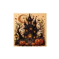 DIY Halloween Perlenbild Set mit Motiven von Spukhaus und Kürbis Dekoration Kunst - Schloss Linker Baum