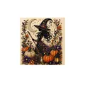 Kit pittura diamante fai-da-te strega di Halloween con zucche e luna piena - strega / 20x20cm