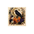 Kit pittura diamante fai da te Halloween con corvo nero e zucca per decorazione - Corvo / 20x20cm