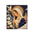 Exquisite DIY diamond painting kit featuring a sacred Virgin Mary for home wall decor - Mother Mary with Dove Style 6 (SKU00046844) / 1 Piece