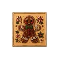 DIY Christmas gingerbread man pearl painting art kit with elegant gold frame - Gingerbread Man
