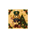 Nutcracker 3D textured Christmas pearl painting art set with tree and gift details - Christmas Tree Nutcracker / 1 Piece
