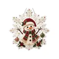 Exquisite Christmas DIY pearl diamond painting kit with cute snowman snowflake design - Snowman / 1 Piece