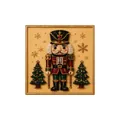Handmade DIY Christmas nutcracker pearl mosaic art kit with golden frame decoration - Nutcracker Soldier