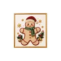 DIY Christmas pearl painting kit featuring a beaded gingerbread man in a gold frame - 1 Piece / Gingerbread Man