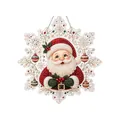 DIY Christmas diamond pearl painting kit featuring a Santa Claus snowflake ornament - Santa with Glasses / 1 Piece