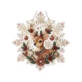 DIY Christmas diamond painting kit featuring a reindeer snowflake design with pearls - Christmas Reindeer / 1 Piece