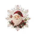 Intricate Santa Claus pearl diamond painting decorative ornament in snowflake shape - Santa Claus / 1 Piece