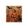 3D DIY Halloween pearl art kit featuring a beaded Jack-o'-lantern and black cat - Large Pumpkin And Black Cat / 1 Piece