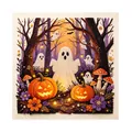 Exquisite Halloween ghost and pumpkin DIY pearl art kit for creative handmade home decor - Forest Ghost / 1 Piece