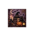 Kit artistico mosaico di perle 3D Halloween con zucca vintage e gatto strega - gatto nero / 1 Pezzo