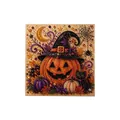 Intricate 3D Halloween DIY pearl art kit featuring pumpkin and witch hat wall decor - Hat Pumpkin And Spider / 1 Piece