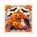 Halloween DIY pearl art kit featuring pumpkins and ghost decorative ornament - Pumpkin Ghost / 1 Piece